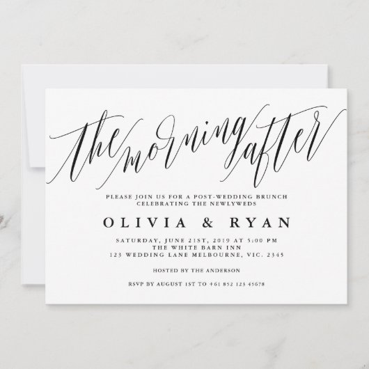 結婚式翌日の朝食会招待状 招待状 (正面)
