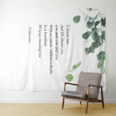 結婚式背景タペストリー 水彩 ユーカリ タペストリー (インサイチュ(横))