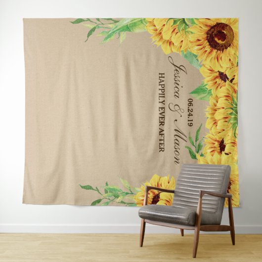 結婚式背景 - ブライダルシャワーの写真小道具 タペストリー (インサイチュ(横))