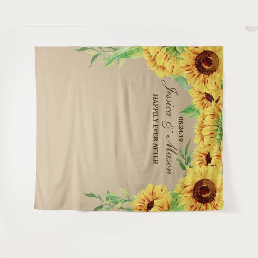 結婚式背景 - ブライダルシャワーの写真小道具 タペストリー (正面(横))