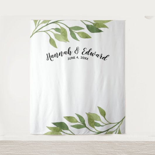 結婚式背景、写真小道具、カスタム植物 タペストリー (正面)