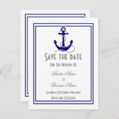 結婚式航海のは日付を保存する 案内ポストカード (正面/裏面)