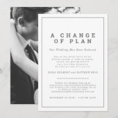 結婚式計画変更のお知らせ - ライブ配信への招待 セーブザデート (正面/裏面)