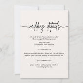 結婚式詳細テンプレート カード招待状 招待状 (正面)