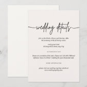 結婚式詳細テンプレート カード招待状 招待状 (正面/裏面)
