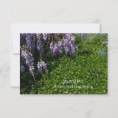 結婚式返信カード 藤 紫 緑 出欠カード (裏面)