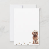 結婚式返信 ブラウン キャバプー 犬 出欠カード (裏面)