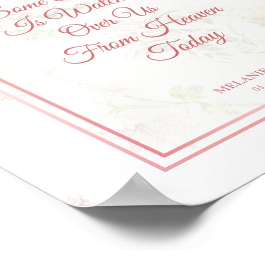 結婚式追悼テーブル用愛の記憶デザイン ポスター (角)