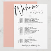 結婚式週末の予定表歓迎カード 招待状 (正面/裏面)