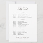 結婚式週末の予定表 V2 招待状 (正面)