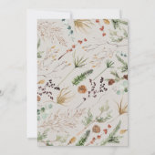 結婚式1写真アーチ水彩植物花 セーブザデート (裏面)