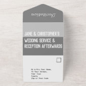 結婚式1枚の招待状 オールインワン招待状 (外側)