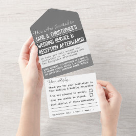 結婚式1枚の招待状 オールインワン招待状