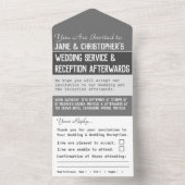 結婚式1枚の招待状 オールインワン招待状 (内側)