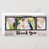 結婚式3写真ピクチャー　ラスティックバーチ　サンキュー サンキューカード (正面/裏面)