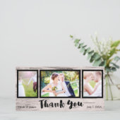 結婚式3写真ピクチャー　ラスティックバーチ　サンキュー サンキューカード (スタンド正面)