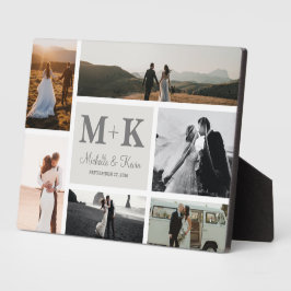 結婚式6枚写真コラージュ 新婚夫婦の記念品 フォトプラーク