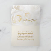 結婚式 ありがとう ママとパパのカード, 白いバラ サンキューカード (内部)