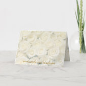 結婚式 ありがとう ママとパパ カード, 白いバラ サンキューカード (裏面)