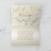 結婚式 ありがとう ママとパパ カード, 白いバラ サンキューカード (内部)