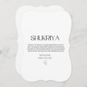 結婚式、ありがとう、南アジア、インドの結婚式 招待状 (正面/裏面)