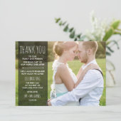 結婚式 お礼カード - フラットカード 招待状 (スタンド正面)