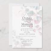 結婚式 | かすかに存在する水彩のユーカリ 招待状 (正面)