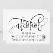 結婚式 アルコール バー サイン 招待状 (正面/裏面)