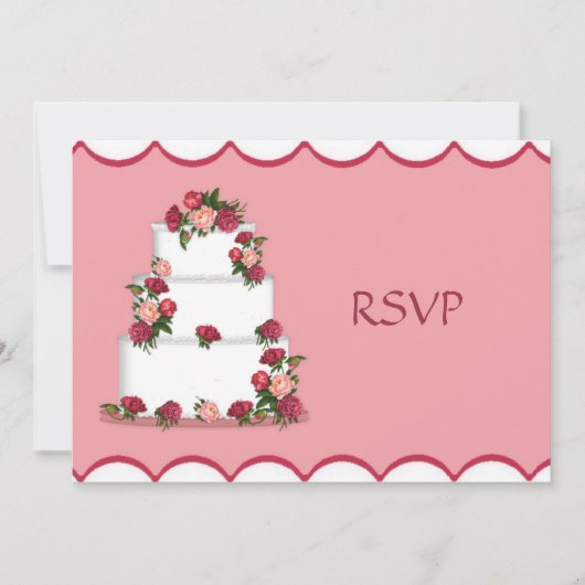 結婚式 ウェディング ケーキ 受付 RSVP 招待状 (正面)