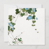 結婚式 ウェディング ミニマル カリグラフィー フローラル 案内状 (裏面)