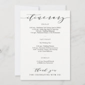 結婚式 ウェルカムバッグと行程表 ウェルカムレター (裏面)