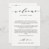 結婚式 ウェルカムバッグと行程表 ウェルカムレター (正面/裏面)