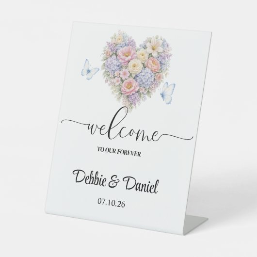 結婚式 ウェルカムペデスタルサイン 台座サイン (正面)