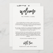 結婚式 ウェルカムレター＆旅程表 ウェルカムバッグ (正面/裏面)