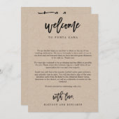 結婚式 ウェルカムレター＆旅程表 ウェルカムバッグ プログラム (正面/裏面)