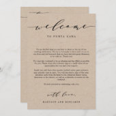 結婚式 ウェルカムレター＆旅程表 ウェルカムバッグ プログラム (正面/裏面)