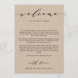 結婚式 ウェルカムレター＆旅程表 ウェルカムバッグ プログラム