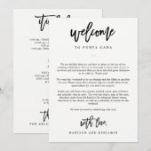 結婚式 ウェルカムレター＆行程表 ウェルカムバッグ (正面/裏面)