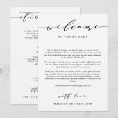 結婚式 ウェルカムレター & 行程表 ウェルカムバッグ (正面/裏面)
