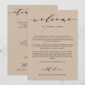 結婚式 ウェルカムレター & 行程表 ウェルカムバッグ プログラム (正面/裏面)