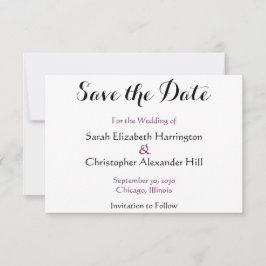 結婚式 ウォーターカラー パープルジャスミン Save the Date セーブザデート