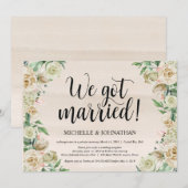 結婚式　エロープメント　レセプション　招待状カード 招待状 (正面/裏面)