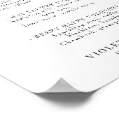 結婚式 カクテルまたはバー メニュー エレガント 酔って愛に酔う ポスター (角)