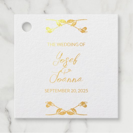 結婚式 カスタム ホイル 封籤 フェイバータグ (正面)