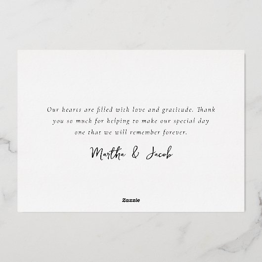 結婚式&クリスマス ウェディング フォト リアル 箔シーズンカード (裏面)