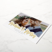 結婚式&クリスマス ウェディング フォト リアル 箔シーズンカード (回転した状態)