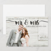 結婚式 クリスマス ホリデー フォト カード (正面/裏面)