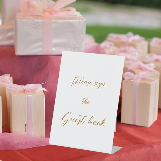 結婚式 ゲストブック サイン ゴールド