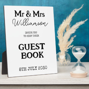 結婚式 ゲストブック サイン Mr. & Mrs. フォトプラーク