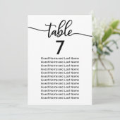 結婚式 ゲスト シーティング モダン エレガント カリグラフィー 招待状 (スタンド正面)